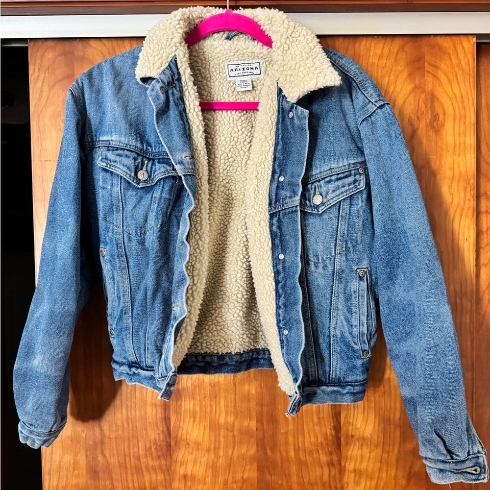 Sherpa lined Arizona denim jacket